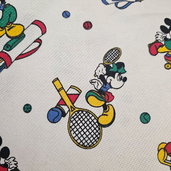 Peter Pan Fabrics Mickey Minnie Sports Golf Tennis Skating Fabric 240" x 80" - Picture 13 of 14
